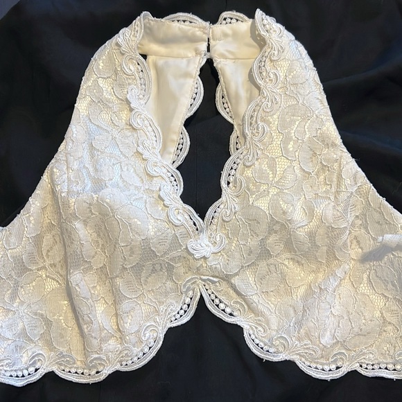 NWT Vintage 90s Scott McClintock Womens Halter Lace Knee Length Formal Dress S1 - Picture 5 of 8